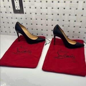Christian Louboutin Black Pointed Toe Stiletto Pumps
